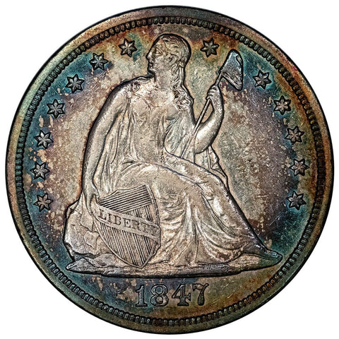 1847 Seated Liberty Dollar - About Uncirculated Details