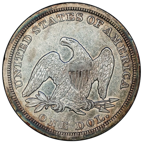 1847 Seated Liberty Dollar - About Uncirculated Details