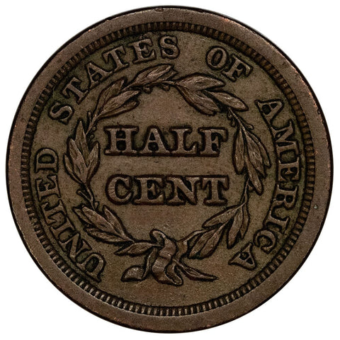 1849 Braided Hair Half Cent - Net Extremely Fine