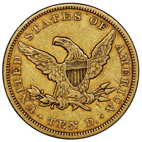1850 Large Date $10 Liberty Gold Eagle, No Motto - Extremely Fine