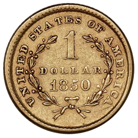 1850 Type-1 Gold Dollar - Extremely Fine