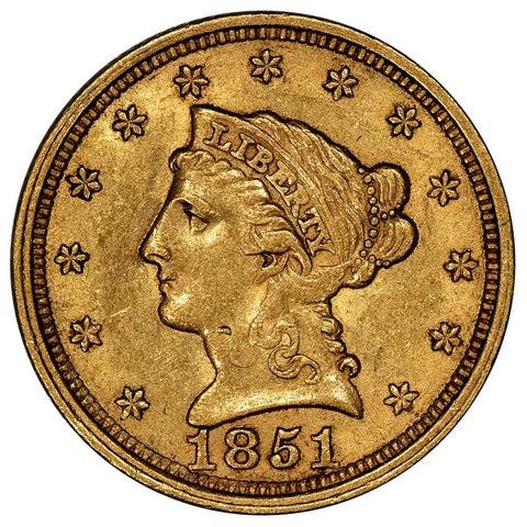 1851 $2.5 Liberty Gold Coin - Extremely Fine