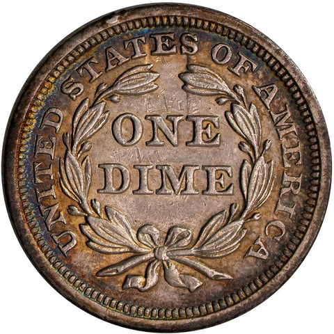 1851 Seated Liberty Dime - About Uncirculated