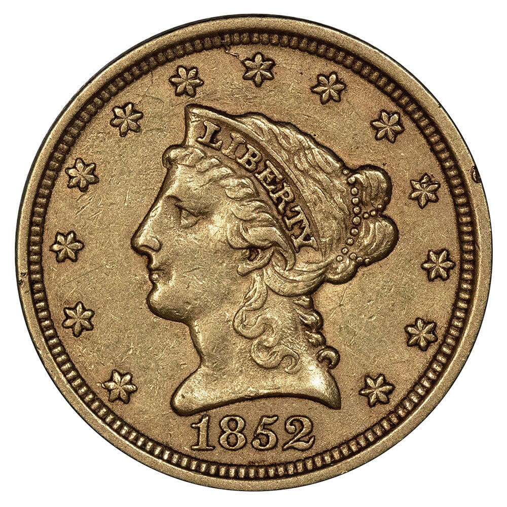 1852 2 5 Liberty Gold Coin Extremely Fine 1852-2-5-liberty-gold-coin-extremely-fine