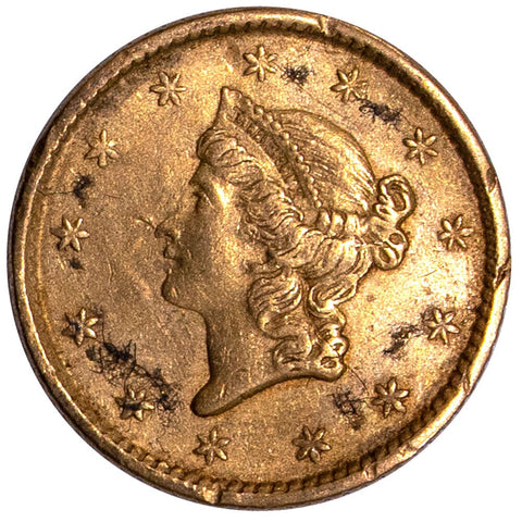 1852 Type-1 Gold Dollar - Extremely Fine Details (ex-jewelry)