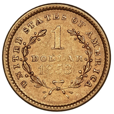 1853 Type-1 Gold Dollar - About Uncirculated