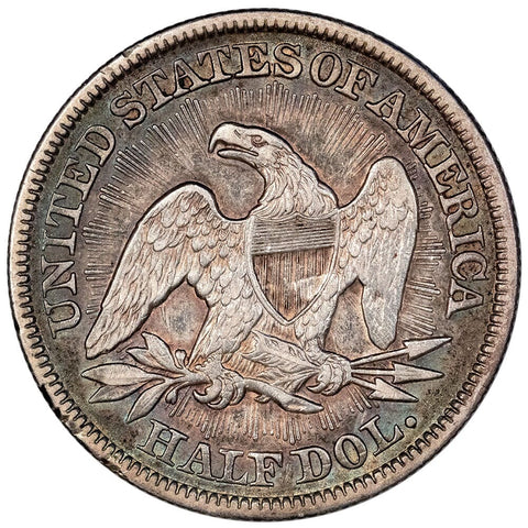 1853 Arrows & Rays Seated Liberty Half - Extremely Fine