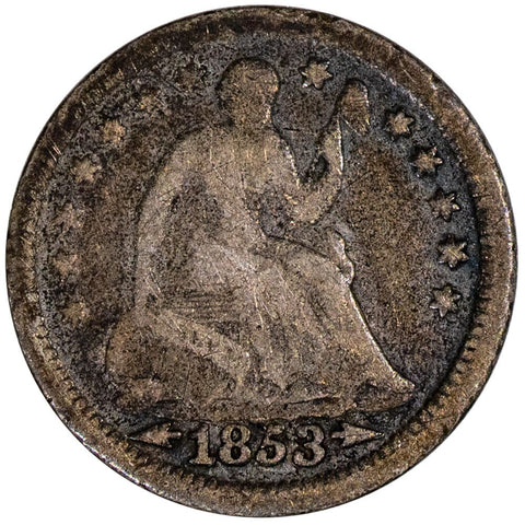 1853 Arrows Seated Half Dime - Very Good