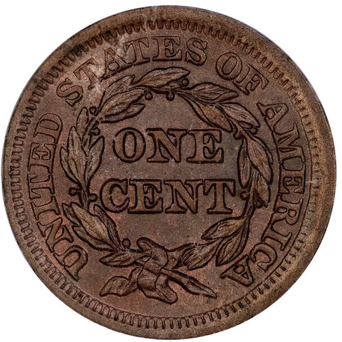 1854 Large Cent Newcomb-11 - PCGS MS 65 BN - Gem Uncirculated