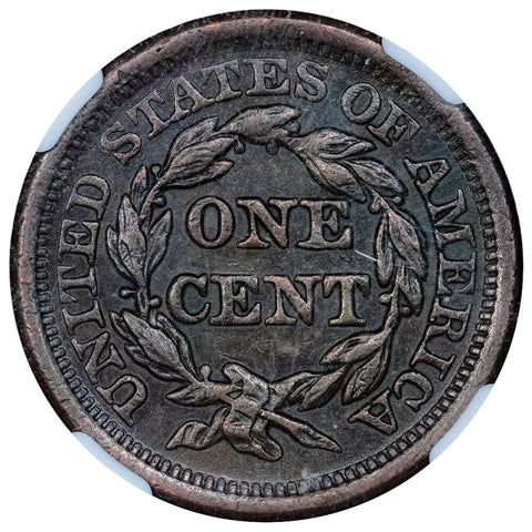 1854 Braided Hair Half Cent - NGC AU 53 - About Uncirculated