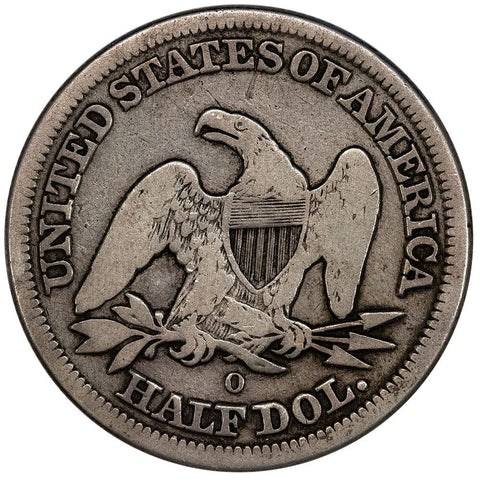1854-O Arrows Seated Liberty Half Dollar - Very Good