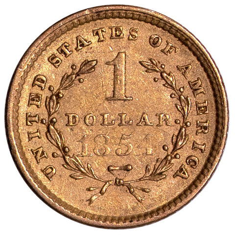 1854 Type-1 Gold Dollar - About Uncirculated