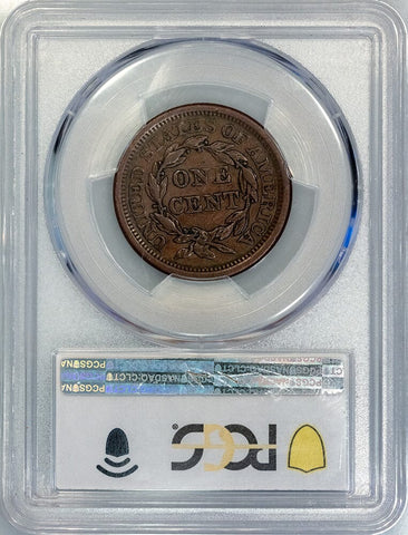 1855 Large Cent Knob on Ear - PCGS XF 45 - Choice Extremely Fine