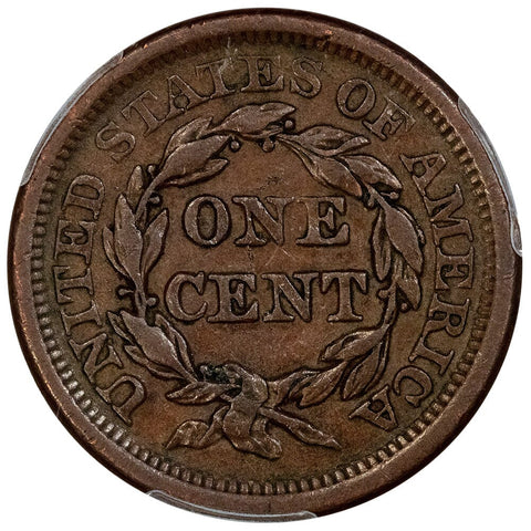 1855 Large Cent Knob on Ear - PCGS XF 45 - Choice Extremely Fine