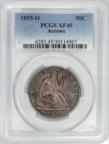 1855-O Arrows Seated Liberty Half Dollar - PCGS XF 45