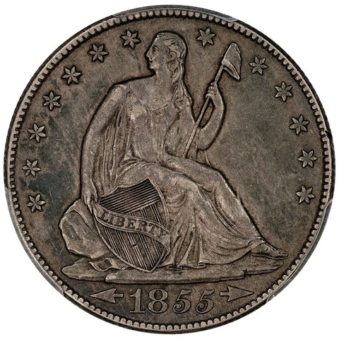 1855-O Arrows Seated Liberty Half Dollar - PCGS XF 45