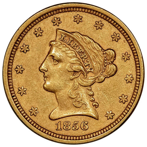 1856 $2.5 Liberty Gold Coin - About Uncirculated