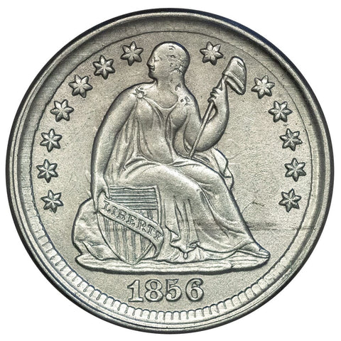 1856 Seated Liberty Half Dime - About Uncirculated