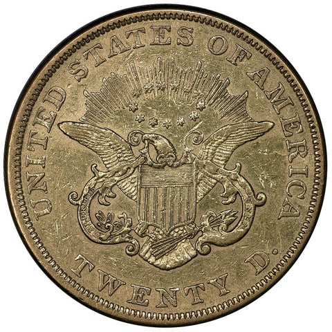 1856 Type 1 $20 Liberty Double Eagle Gold Coin - Extremely Fine