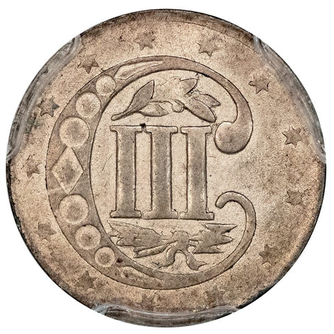 1856 Type-2 Three Cent Silver (Trime) - PCGS MS 63