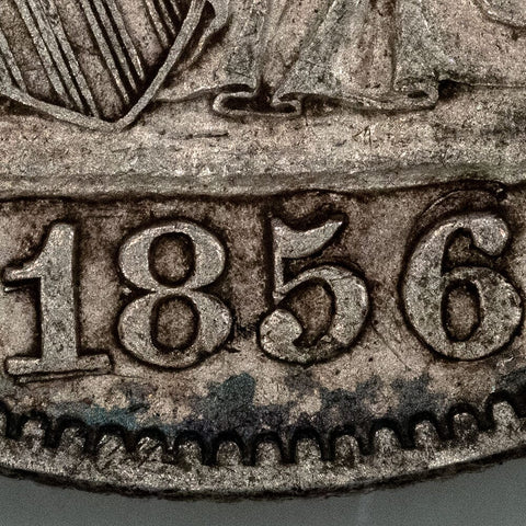 1856-O Seated Liberty Half Dollar - PCGS XF 40 - Repunched Date