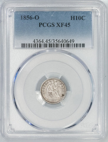 1856-O Seated Liberty Half Dime - PCGS XF 45 - Choice Extremely Fine