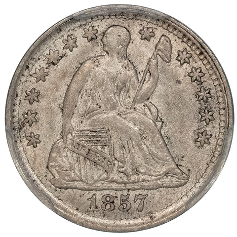 1857 Seated Liberty Half Dime - PCGS MS 62