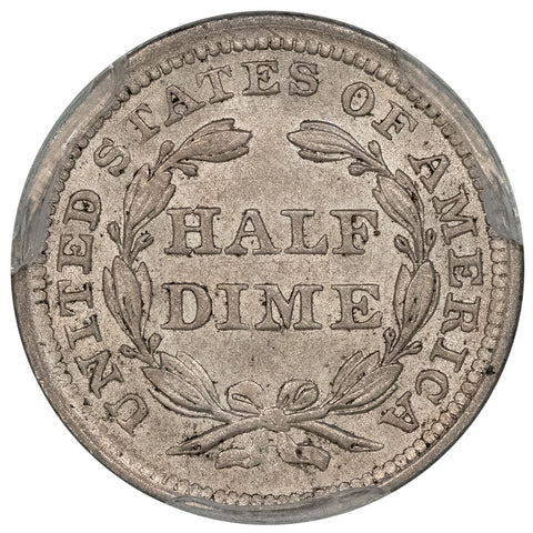 1857 Seated Liberty Half Dime - PCGS MS 62
