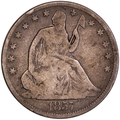1857 Seated Liberty Half Dollar - Very Good