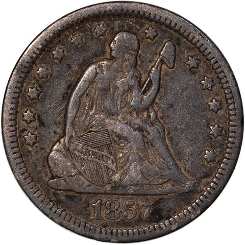 1857 Seated Liberty Quarter - Very Fine