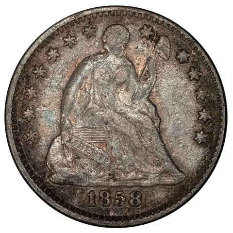 1858 Seated Half Dime - Fine