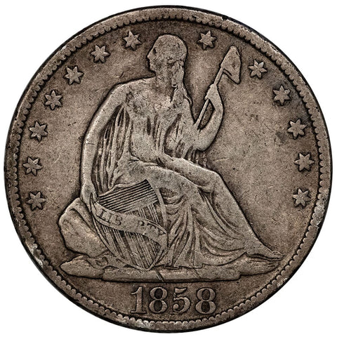 1858-O Seated Liberty Half Dollar - Fine