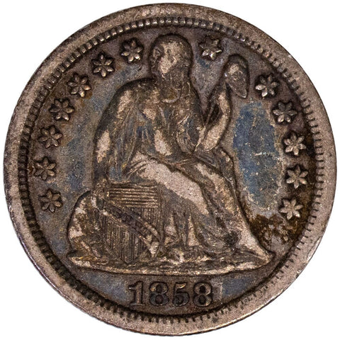 1858 Seated Liberty Dime - Very Fine