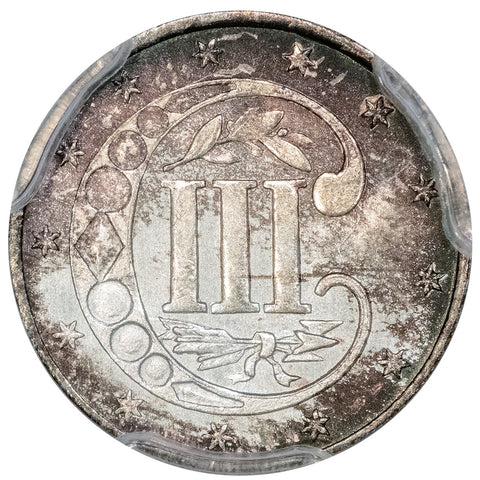 1859 Type-3 Three Cent Silver (Trime) - PCGS MS 63