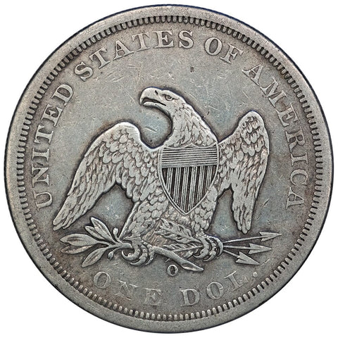 1860-O Seated Liberty Dollar - Very Fine Details (cleaned)