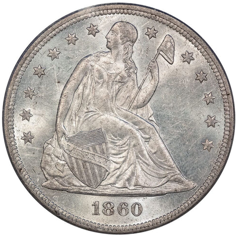 1860-O Seated Liberty Dollar - PCGS MS 63 - Choice Brilliant Uncirculated