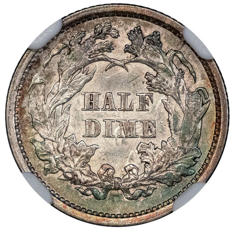 1861 Seated Liberty Half Dime - NGC AU 55 - Civil War Date