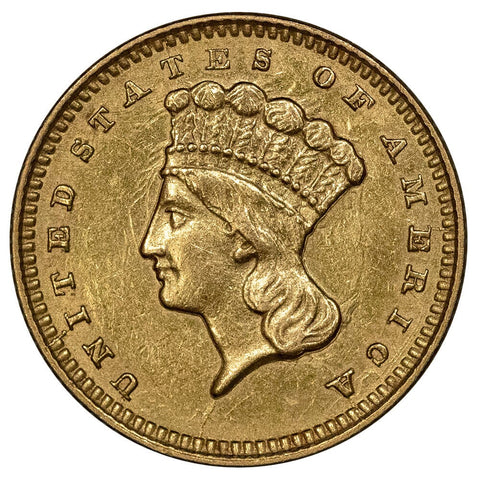1861 Type-3 Gold Dollar - About Uncirculated