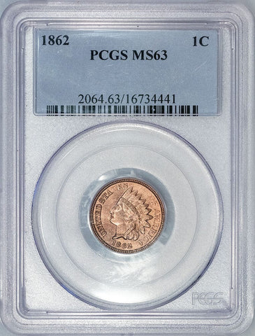 1862 Indian Cent - PCGS MS 63 - Choice Brilliant Uncirculated