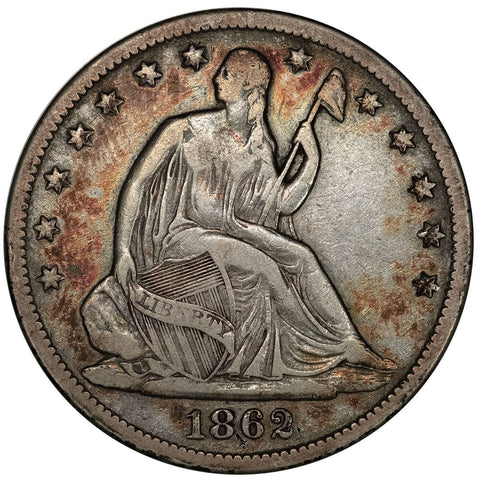 1862-S Seated Liberty Half Dollar - Fine