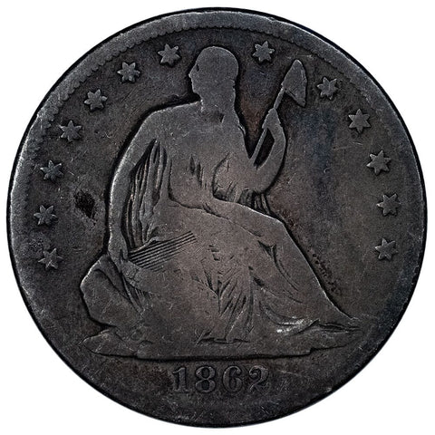 1862-S Seated Liberty Half Dollar - Good
