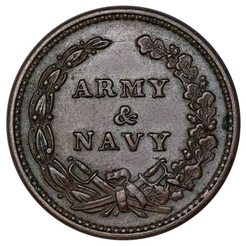 1863 Army Navy Civil War Token - About Uncirculated