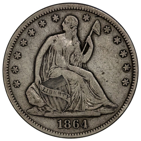 1864 Seated Liberty Half Dollar - Fine - Mintage: 379,100