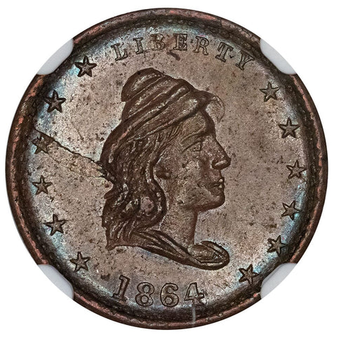 1863 Our Army Civil War Token Fuld 47/232-A - NGC MS 64 BN