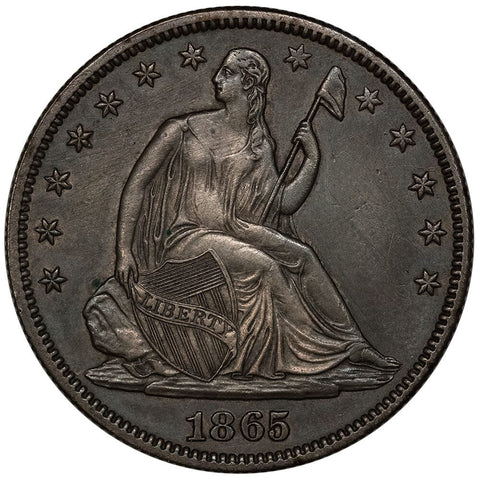 1865 Seated Liberty Half Dollar - About Uncirculated Detail