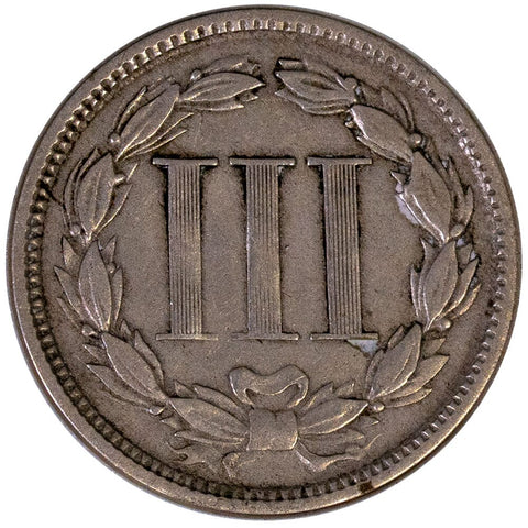 1865 Three Cent Nickel - Very Fine