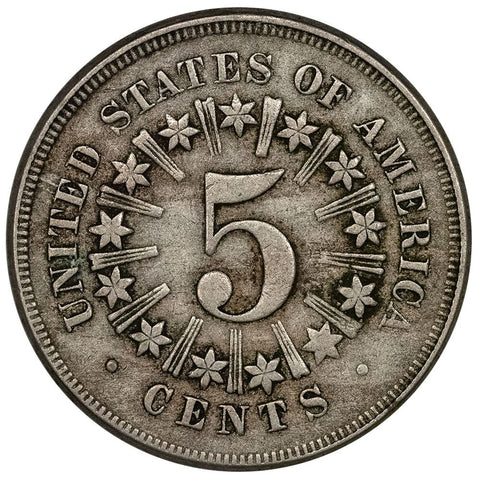 1867 Rays Shield Nickel - Extremely Fine