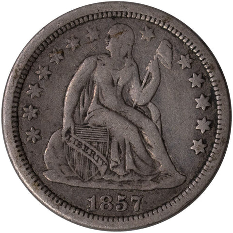 1857 Seated Liberty Dime - Very Fine