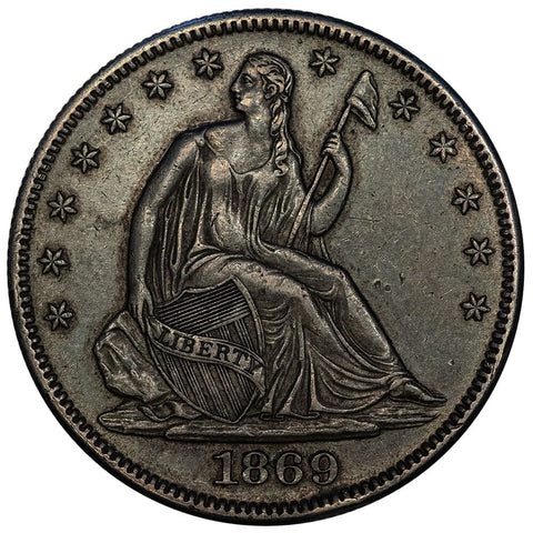 1869 Seated Liberty Half Dollar - About Uncirculated Details