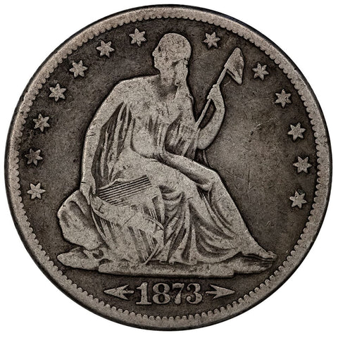 1873-CC Arrows Seated Liberty Half Dollar - Very Good+